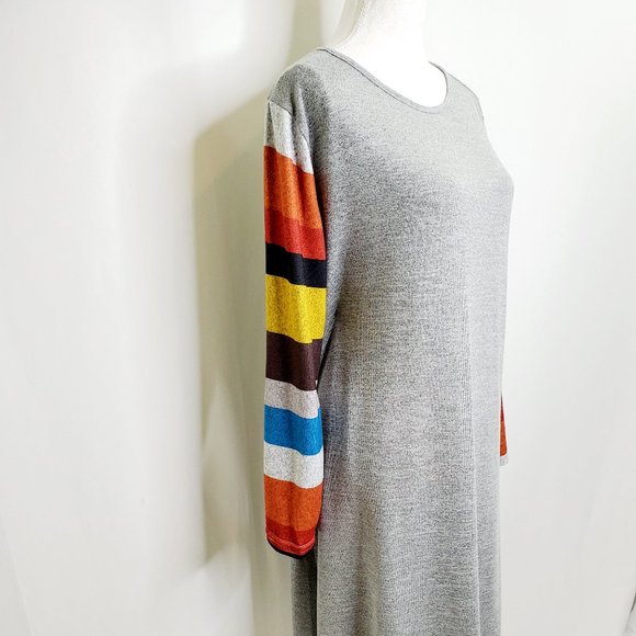 Color Block Striped Sleeve Dress - Picture 4 of 4